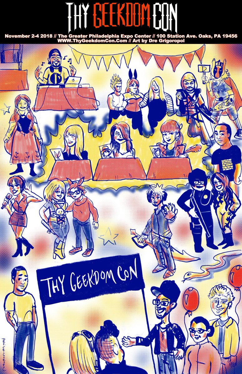 Check out this awesome drawing artist <a href="/DretimeComics/">Drecula Z</a> has created for the con! It has many of our friends from last year's con and this year's guests on it.