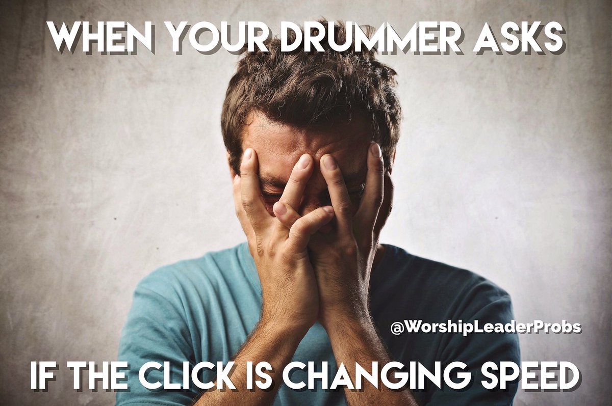 🙄🤦🏼‍♂️😂😂 #WorshipLeaderProbs 
#worshipteam #worshipdrummer #ableton #clicktrack #worship #worshipleaders #worshipleader