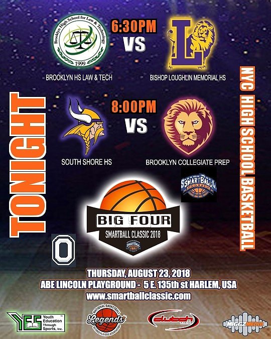 NYCSportsLife's tweet photo. TONIGHT'S BIG FOUR MATCH UPS ARE THE BEST BLACKTOP GAMES IN NEW YORK CITY #FACTS

https://t.co/OV5G0G3tMU 
FOLLOW ON IG  @SMARTBALLNYC

#SBC #SMARTBALLCLASSIC #SBCBIGFOUR
#BKLAWTECH #BISHOPLOUGHLIN #SOUTHSHOREHS #BKCOLLEGIATE

*CHAMPIONSHIP GAME FRIDAY 8:00PM* https://t.co/ug2TnCq7Ji