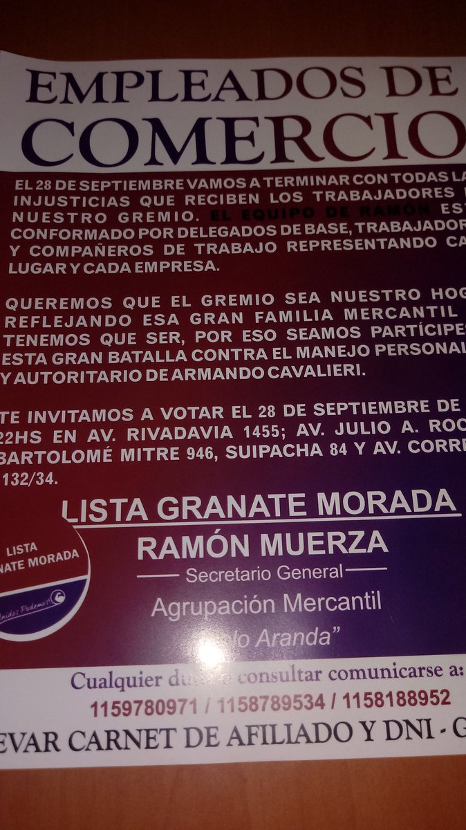 La Nolo a las calles palpitando el #28Septiembre junto a @RamonMuerzaSEC @molinaernesto51 pq #UnidosPodemos votemos crxs #ListaGranateMorada por un sindicato de los trabajadorxs por los trabajadorxs
