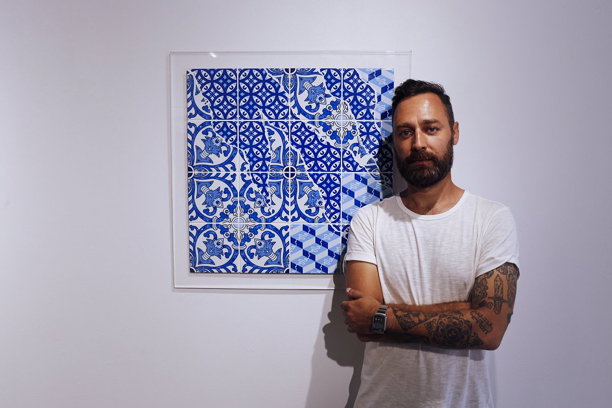 MURALfestival's tweet photo. #MuralBlog | In his solo show at @station16mtl, @addfuel is taking us on trip to Portugal, somewhere between the 17th and the 21st century. Learn more about his journey as an artist, his creative process and the highlights of this exhibition > https://t.co/6Lfzo8G0sJ https://t.co/xTO1mlHCc7