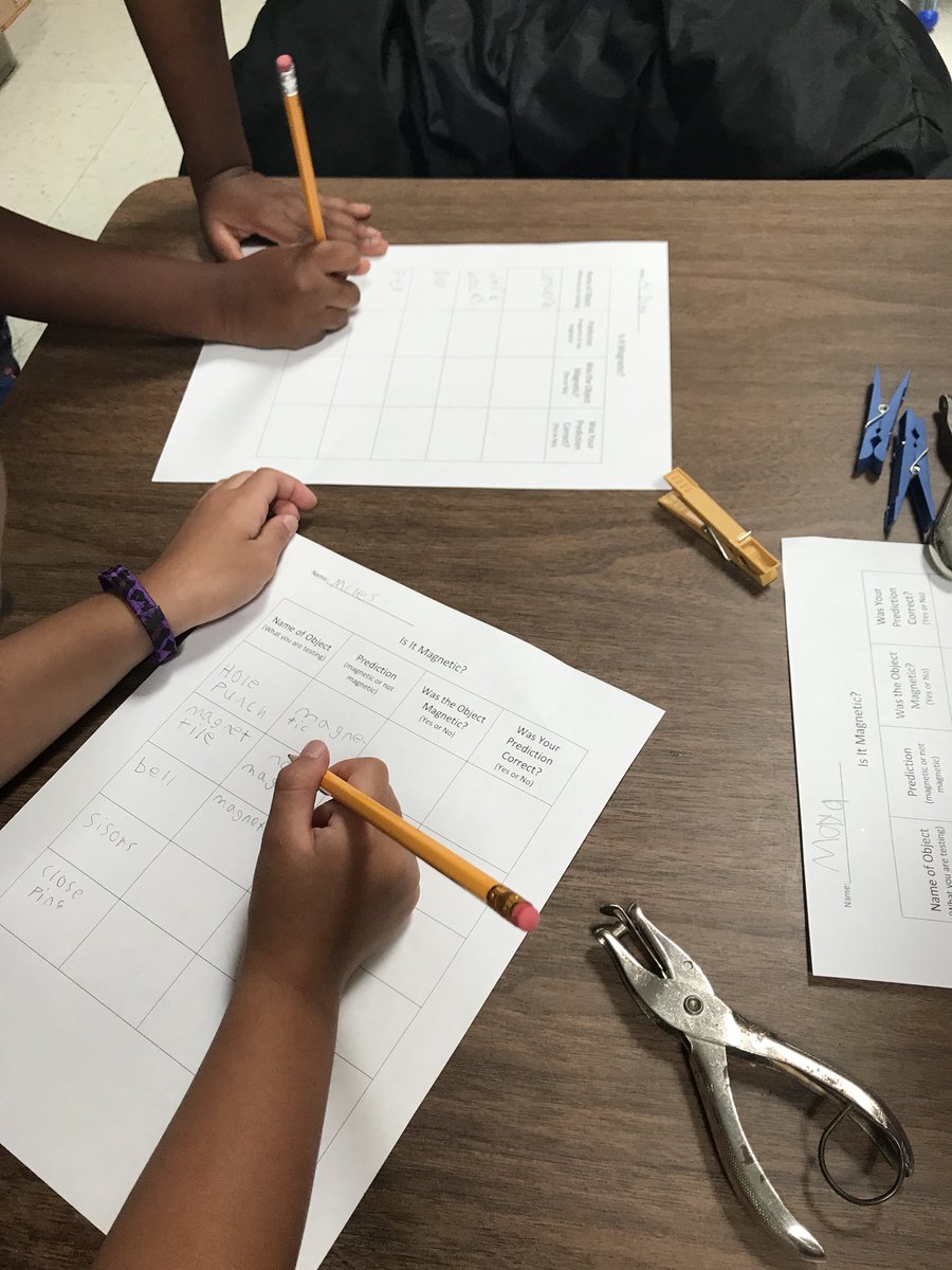 msmurphy2018's tweet photo. Is It Magnetic? Predicting and testing with our new magnet wands! Thanks @slavinskyAIG for allowing our class a chance to test with these awesome magnet wands!!! #sopowerful #feeltheforce @DurhamPublicSch @PrincipalTeal @PtownElem @UniteSchools https://t.co/H25EEJ9OL8