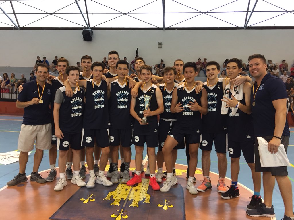GreaterBostonAS's tweet photo. The boys finished the day 3-0 in Spain, defeating the hosts from CD Onil, 51-36, in the final game to win the 2018 Torneo Junior Championship. Many thanks to our hosts @CDOnil_Basket who have been amazing and generous during our stay. https://t.co/XjHUxn4VO1