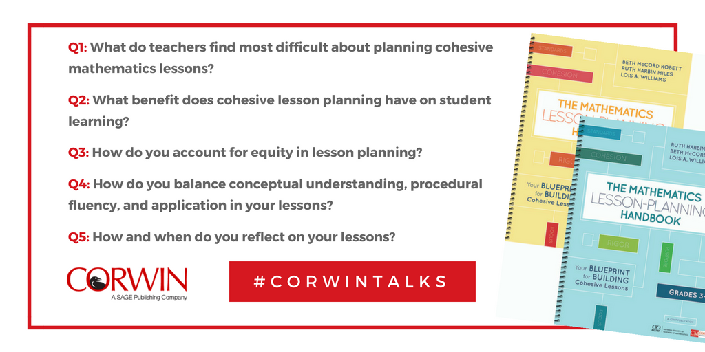 CorwinPress's tweet image. Giving you a head start to prepare your answers to #CorwinTalks tonight! #mathlessonplanning .@bkobett 

See you at 8:30 PM EST!