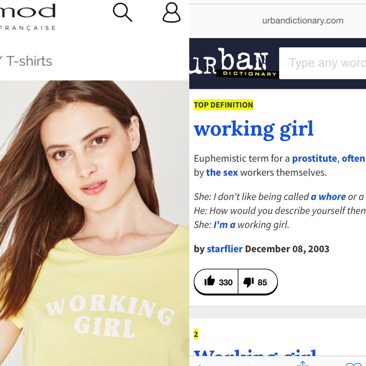 eyse's tweet photo. Of course we have to empower women, of course words can have a good meaning, of course... but I’m tired of companies trying to be cool without understanding the cultural limitations of the language... #tshirt #tshirtmessage #wrongtranslation #nolikethis #badenglish #frenchfashion https://t.co/h68Ru2IbS9