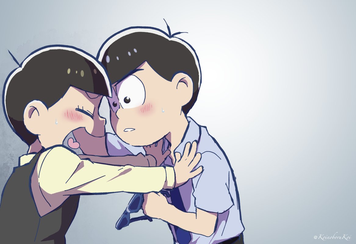 カラ十の眼から見る壁ドン きくろのイラスト カラ十の眼から見る壁ドン きくろのイラスト