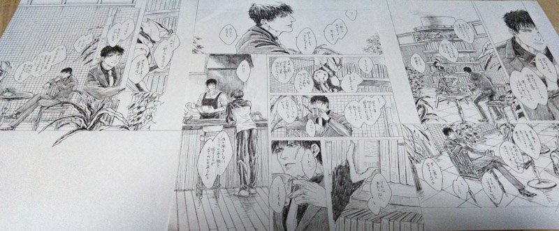 とても自分らしいなというらくがきまんがが描けた。
枠線引いて編集して明日には更新できるかな。 