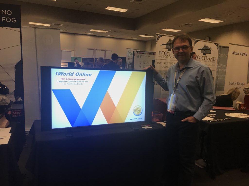 Presented today at #AngelCapitalExpo by <a href="/k4northwest/">Keiretsu Forum NW</a>  and observed number of people interested in #Blockchain and #Crypto growing significantly since previous events. Token Economies that actually work are rare and <a href="/1World_Online/">1World Online</a> is one of them!