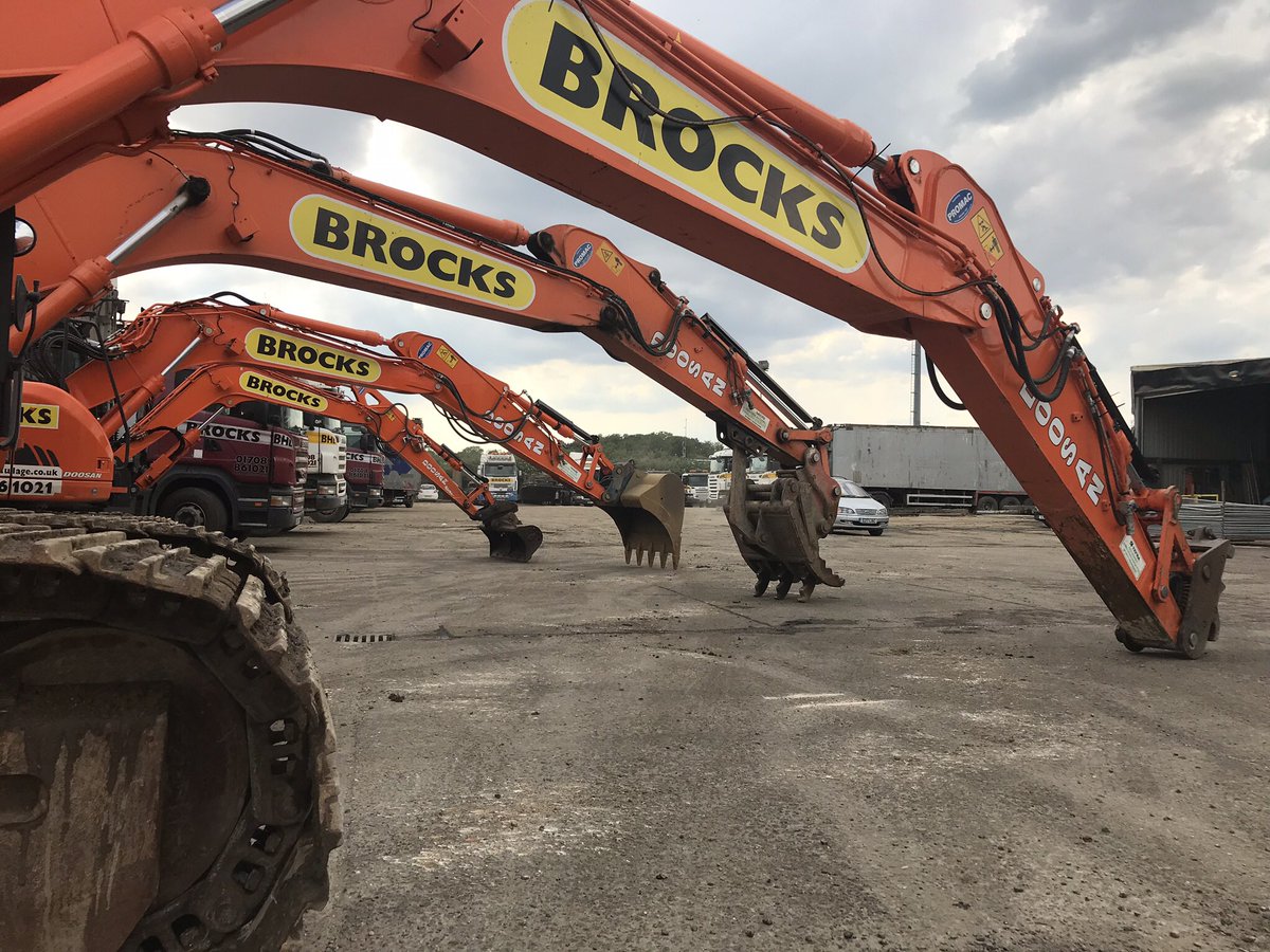 Brocks excavators ready and waiting for the big dig - fully operated