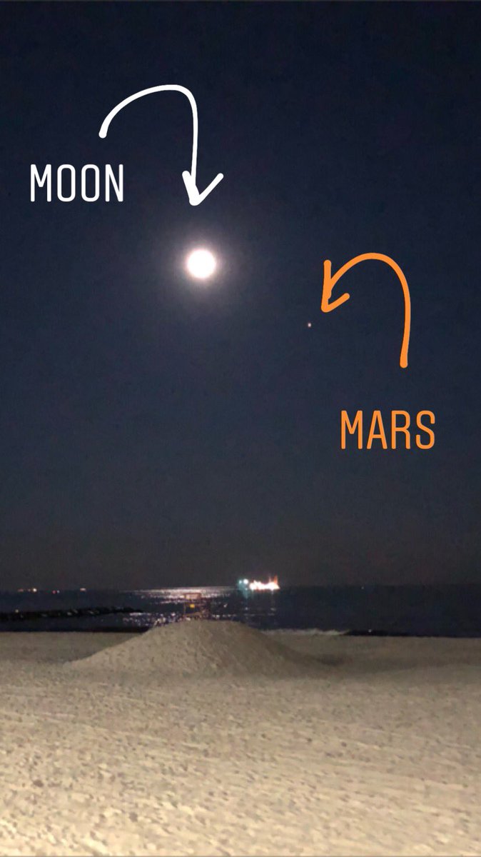 samantha augeri on twitter the moon and mars in the south sky