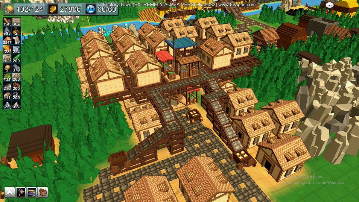 Factory Town on Twitter: "Players discovered a glitch that you can place buildings on stackable scaffolds, and now they're building villages in the sky… ...