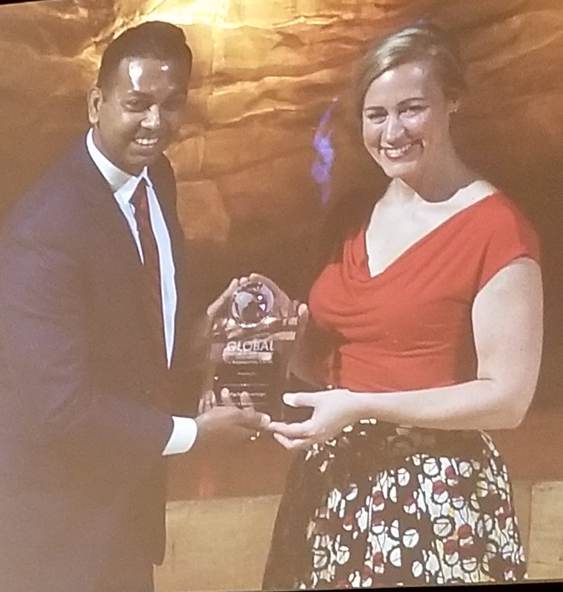RochelleOla's tweet photo. @ShashGoyal honoring Global Impression  Award Winner Dr. Rachel Vreeman for international impact #ICY2018 #EqualityForAll @SalesforceEQ https://t.co/3cEDNZY7VH