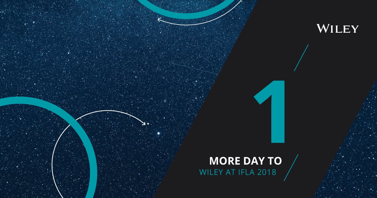 WileyGlobal's tweet image. &quot;Catch Wiley at #WLIC2018 on 25 August 2018. Don’t miss our experts sharing the latest innovations on enhancing the library experience for users. Stand a chance to win an iPad &amp;amp; more by visiting us at Booth 110A. #FutureofLibraries #LibraryPredictions #IFLA&quot;