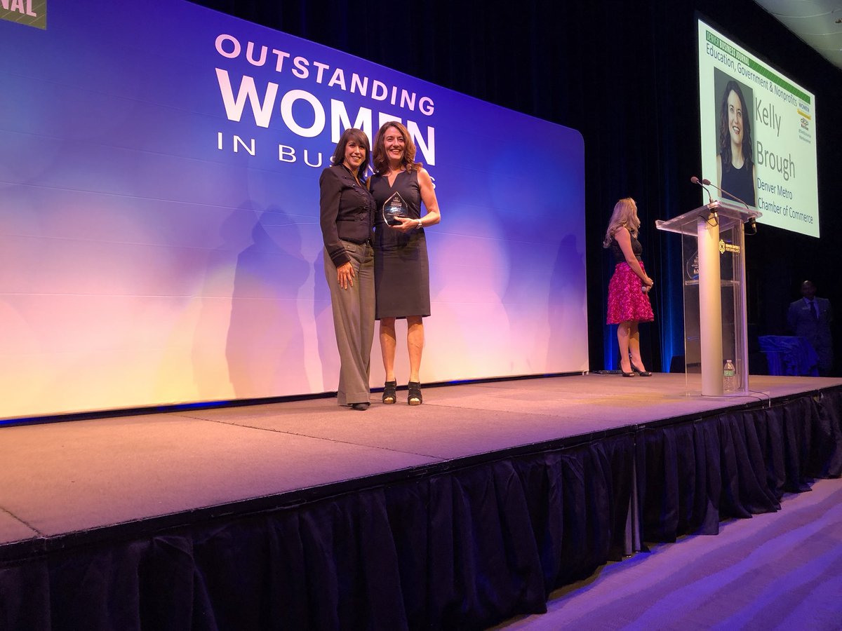 denbizjournal's tweet photo. President and CEO of @DenChamber, Kelly Brough, is an Outstanding Woman Business in the Communications, Media and Public Relations category #winner #DenBizWomen https://t.co/3z2cZ0ta90