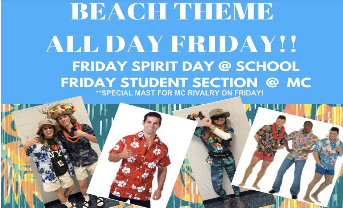 The game is looming 🤫🤫 so make sure you get your outfit ready for tomorrow’s Day at the Beach! Make sure you’re reppin all day tomorrow before the big game! #BeatMC #BestIsTheStandard
