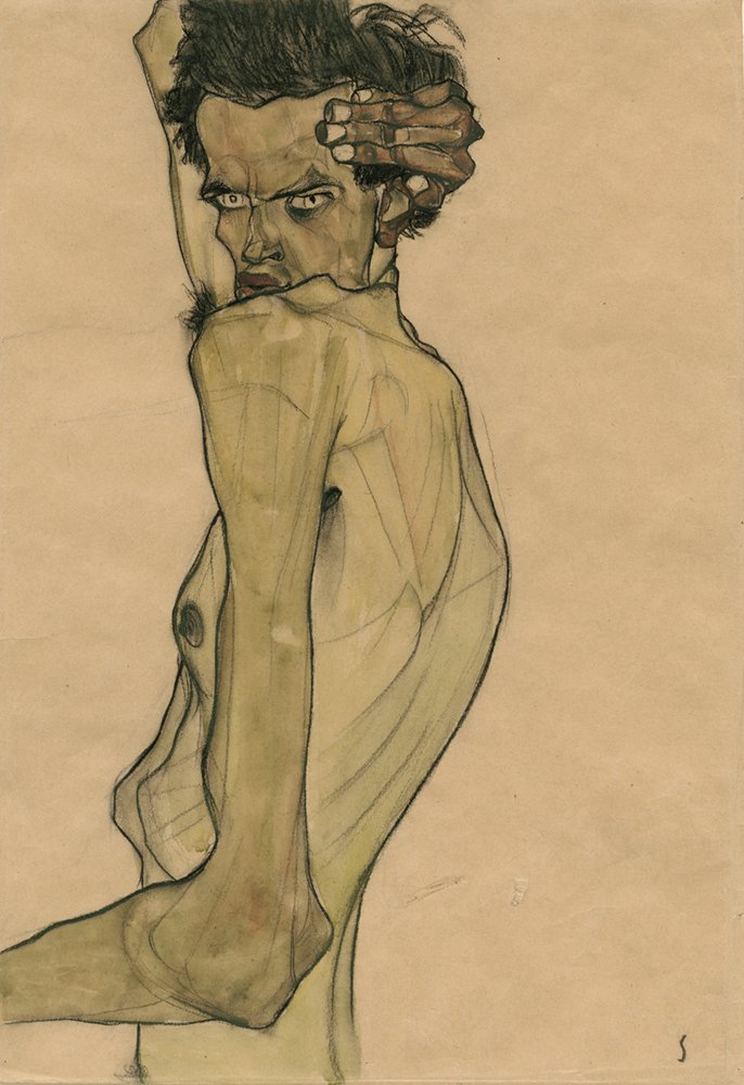 In Schiele’s work, flesh takes on the density of stone. bit.ly/2Pt2m9v
