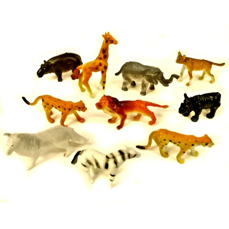 large plastic jungle animals
