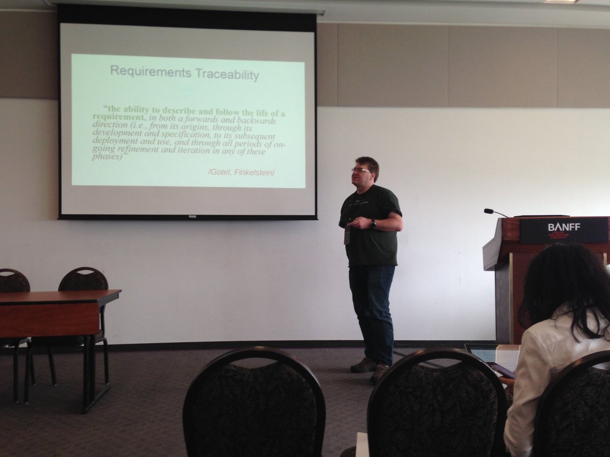JaHuffHa's tweet photo. Alex Dekhtyar presenting at RE 2018 data track. @re_cares #re18 https://t.co/UqEFstCjhN