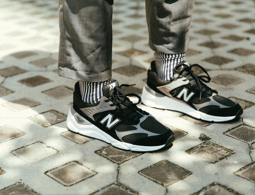 new balance x90 reconstructed on feet