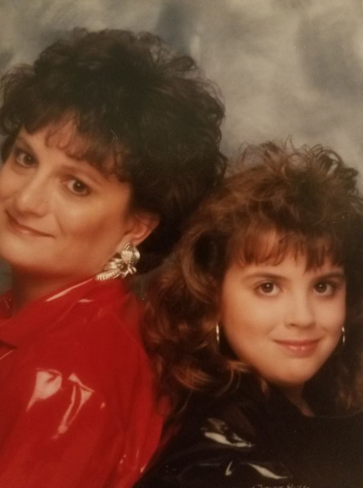 AuctionEngine's tweet image. It's Throwback Thursday again ya'll! Here's Lindsey, our Creative Director, and her mom looking glamorous. Look at those bangs!