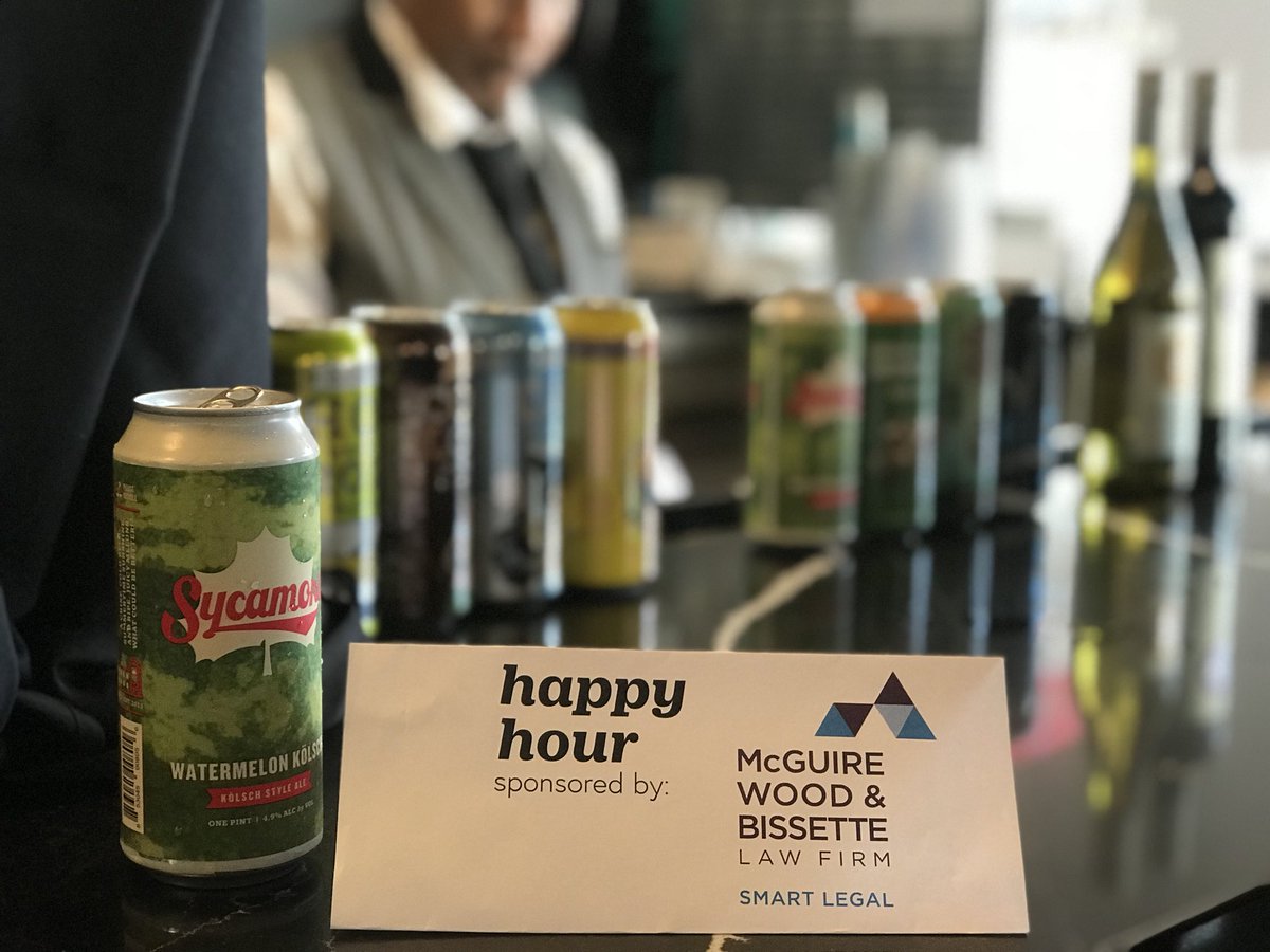 RebCrandall's tweet photo. The @mwblawyers #HappyHour just getting started and it’s jumping at #ekoscon2018. Thanks, @go_ekos! #craftbeer #craftcider #craftsoftware https://t.co/FnO4Y0at4L