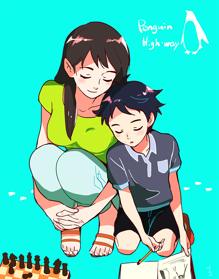 琴音らんまる Sur Twitter Fan Artです ペンギンハイウェイとてもかわいいのです ２回行ったけどまた行きたい