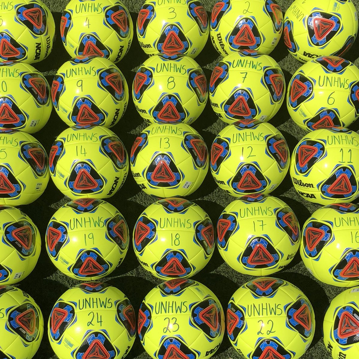 UNewHavenWSOC's tweet photo. New Balls... New Season... and these ones find the back of the net! #scoringisfun #yellowballs #cantlosewontlose #whoseexcited #hustle https://t.co/yd9pjegYku