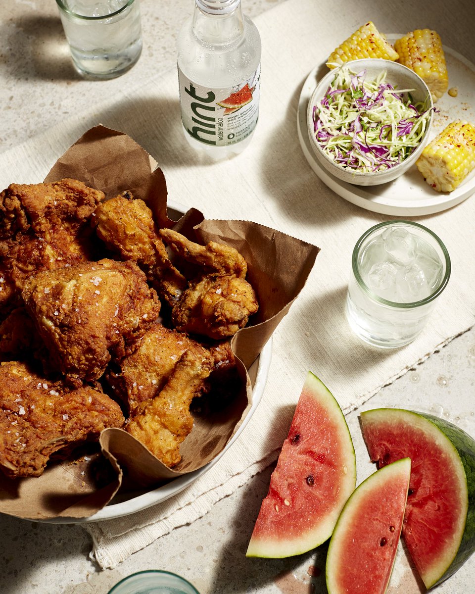 hint's tweet image. #WeGoTogetherLike hint water + fried chicken on #LaborDay 🍗🍉