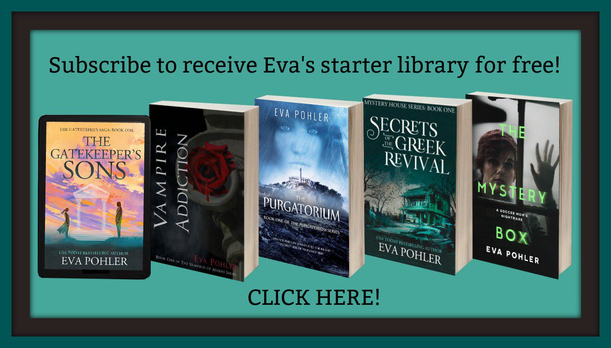 Hey, #booklovers! Subscribe to receive five #free #ebooks in multiple genres (#paranormal, #mystery, #suspense, #thriller, #supernatural, #ya, #fantasy) from USA Today bestselling author Eva Pohler: ow.ly/gSIU30kHjgj