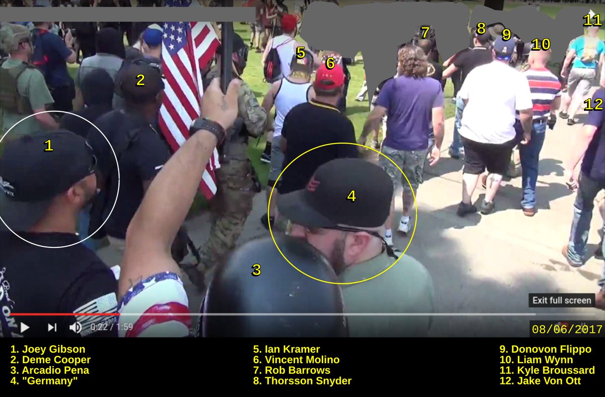 "Germany" is a member of the PDX Stormers neo-Nazi organization who has attended a number of Joey Gibson's Patriot Prayer rallies in order to spread hateful propaganda. more info here: 1.  https://rosecityantifa.org/articles/gibson-allows-white-supremacists-to-stage-photo-op/#germany 2.  https://rosecityantifa.org/articles/12-09-17-report-back/#germany