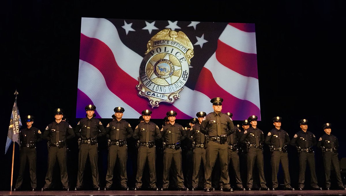 LBPD's tweet image. This is #Class92 👮‍♂️🚔👮‍♀️ After 27.5 weeks of #LBPDAcademy training their hard work is finally paying off! #LBPDGrads #LBPD #OurFuture