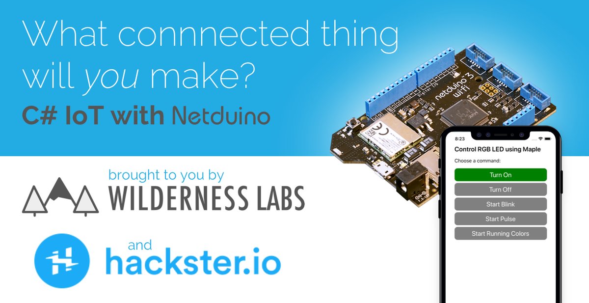 wildernesslabs's tweet image. ❗️We&apos;re extending our @netduino @Hacksterio contest one last time to give another full weekend to put finishing touches on your project❗️ 

🗓️ Submit your #netduino project by Mon, Aug 27 at 11:59PM PT (US) for a chance to win an ultimate hack kit!  bit.ly/NetduinoHackst…