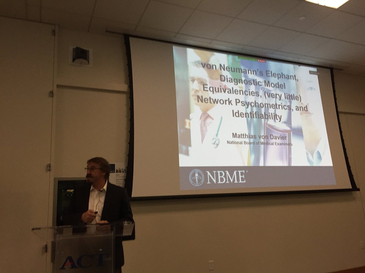 PRAVINVCHOPADE's tweet photo. How to avoid fitting elephant?  Impressive #ACTTechTalks on diagnostic model equivalencies and identifiability by Dr Matthias von Davier, Distinguished Research Scientist, NBME @NBMEnow @ACTNext @ACT @AlinaVdav @AdaWoo811 @SaadKha08648111 @StevePolyak @kurtpete @bdeonovic https://t.co/xkk2heYfy1