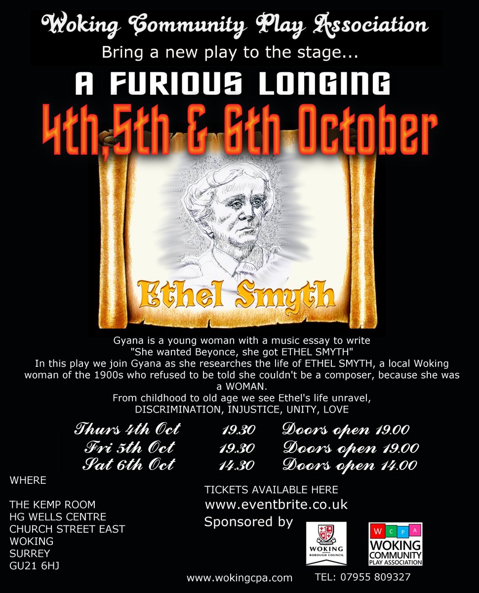 Wokingcpa's tweet photo. @wokingcpa now has tickets for #EthelSmyth #AFuriousLonging for sale on @Eventbrite https://t.co/SYOAiWiFtA