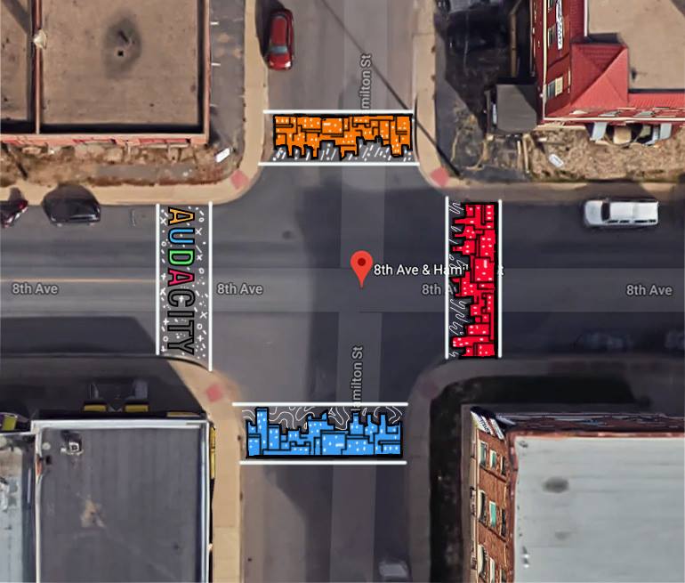 The intersection of 8th Ave. and Hamilton St. is about to get an audacious makeover! Come on down to <a href="/WarehouseYQR/">Regina's Warehouse District</a> this Sunday and be an artist for a day. #AudacityYQR #yqr