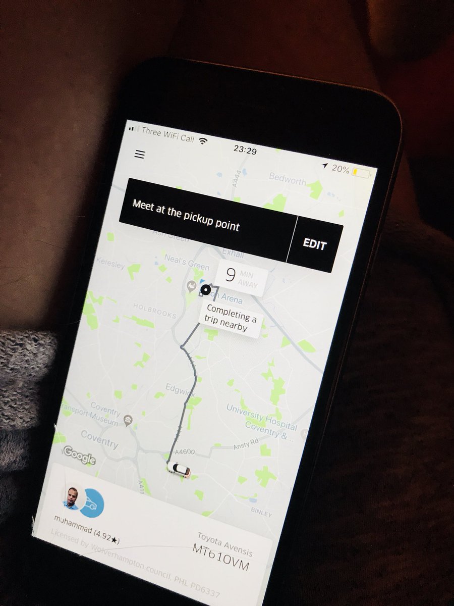 TomBarnwell's tweet photo. So @UberUK, we wait for the third driver to cancel after completing a trip nearby... yet, if we cancel we’ll get charged... slightly unfair.. #boycotuber #usedsincebeforeyougotfamous #treatedlikecrap https://t.co/psb5H9GiPf