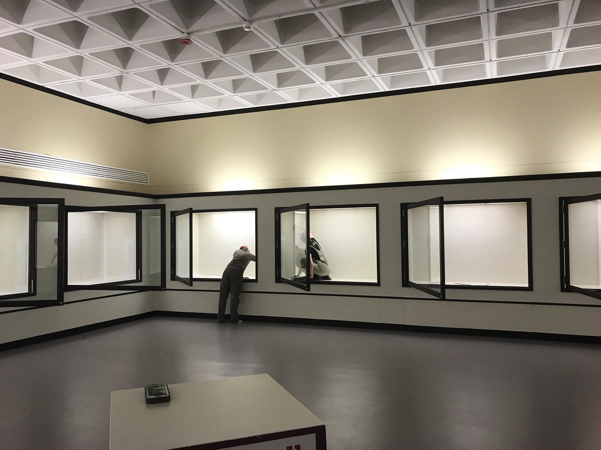 GlennBlackLab's tweet photo. We're getting our exhibit space ready for 2018 Themester! Here's a few behind-the-scenes photos #archaeology #archeology #exhibitprep https://t.co/XZ6lUgp2df