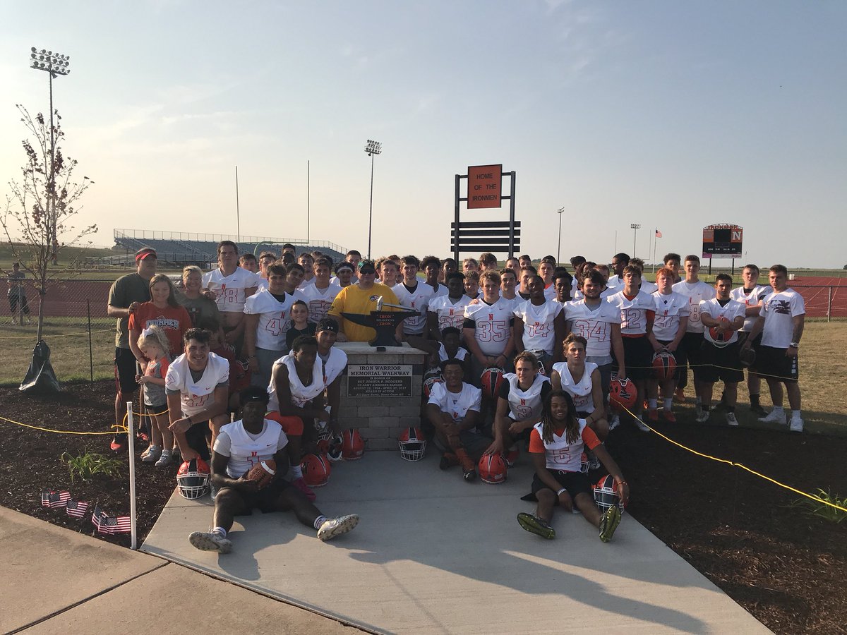IronFootball's tweet photo. Dedication of the Sgt Joshua P. Rodgers Iron Warrior Memorial Walkway #IronSharpensIron https://t.co/maXUHd0azF