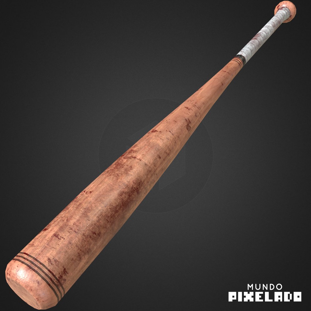 MundoPixeladoGs's tweet photo. Wood Baseball Bat Bloody is a 3d lowpoly prop modeled in Blender and textured in Substance Painter.

#hardsurface #cg #blender3d #prop #3dmodeling #gamedev #4k #sketchfab #lowpoly #indiedev #substancepainter #beseballbat #baseball #bloody #mundopixelado

https://t.co/lG8Krs3OUr https://t.co/NsFRWEPDUv