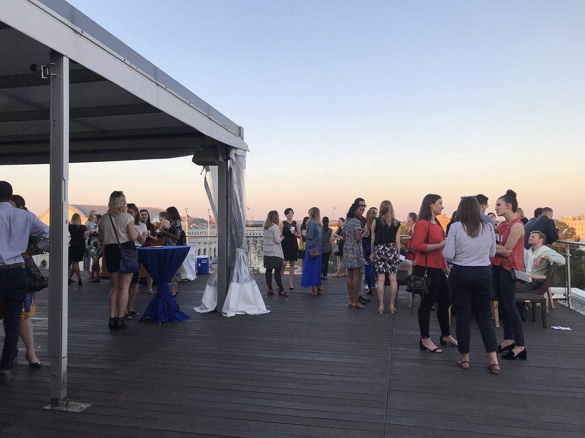 AU_SPA's tweet photo. It’s packed here at the @AU_SPA graduate happy hour here at The View at Capitol 400. #Welcome2SPA https://t.co/DG0Ov11oxK