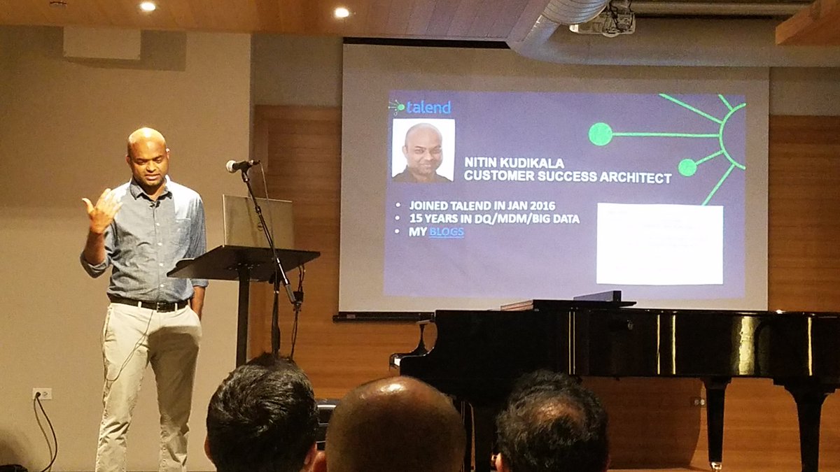 DaleTAnderson's tweet photo. #TUG #TalendCommunity
Nitin Kudikala starting things off for Talend Cloud #BestPractices https://t.co/toOcvsIPK0