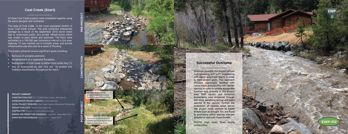 JeffreyWSickles's tweet photo. EWP Before and After Series: Day 33 - Start on Coal Creek. This was one of three projects completed for the EWP program in Coal Creek. Another tight canyon corridor. @olsson_assoc designed and provided oversight for this challenging project. #coloradoewp https://t.co/XHFgQRiNr4