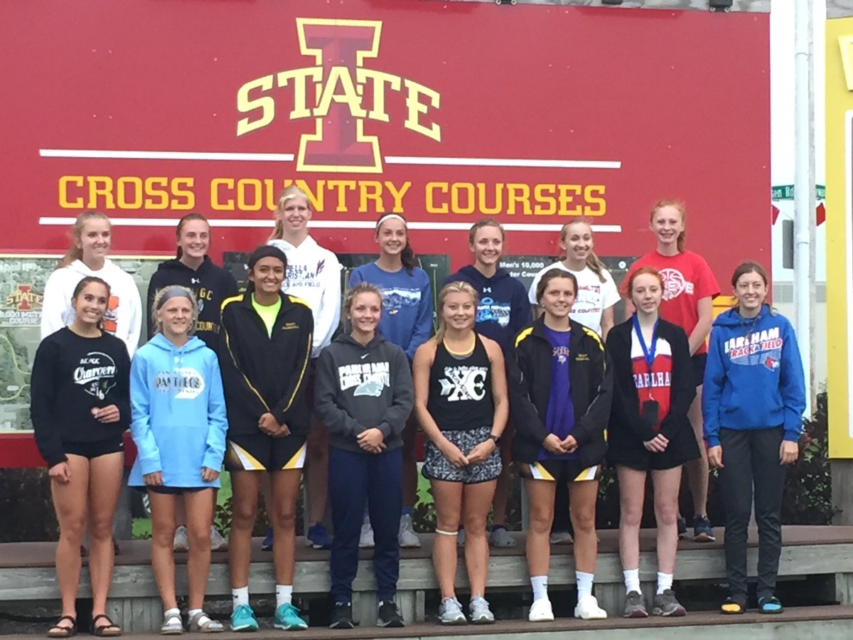 Earlham Cardinals place 3 girls in top 15, team gets second overall.