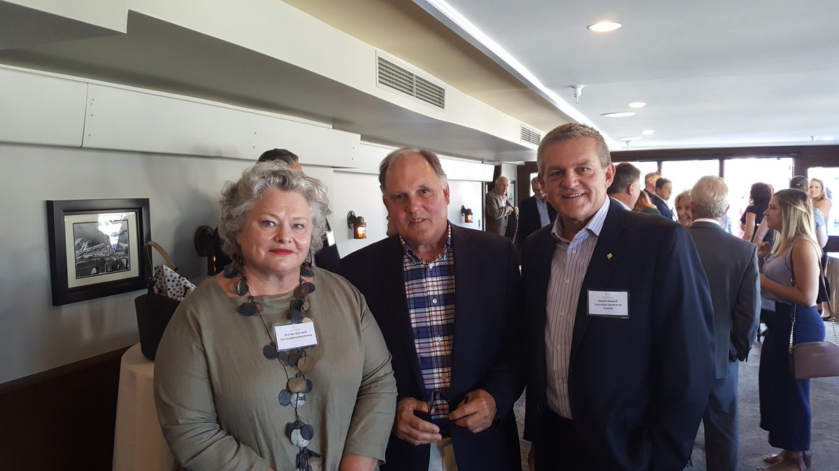CGAlward's tweet photo. Great to connect w/ @MEIntlTradeCtr Chair Carl Spang &amp; Canada's #HonConME Brenda Garrand on the importance of growing Can-ME #trade &amp; #investment. #ModernizeNAFTA #232Tariffs #auto #integratedsupplychains #energy #SWL #innovation #FriendsPartnersAllies https://t.co/R8A7sVLwVV
