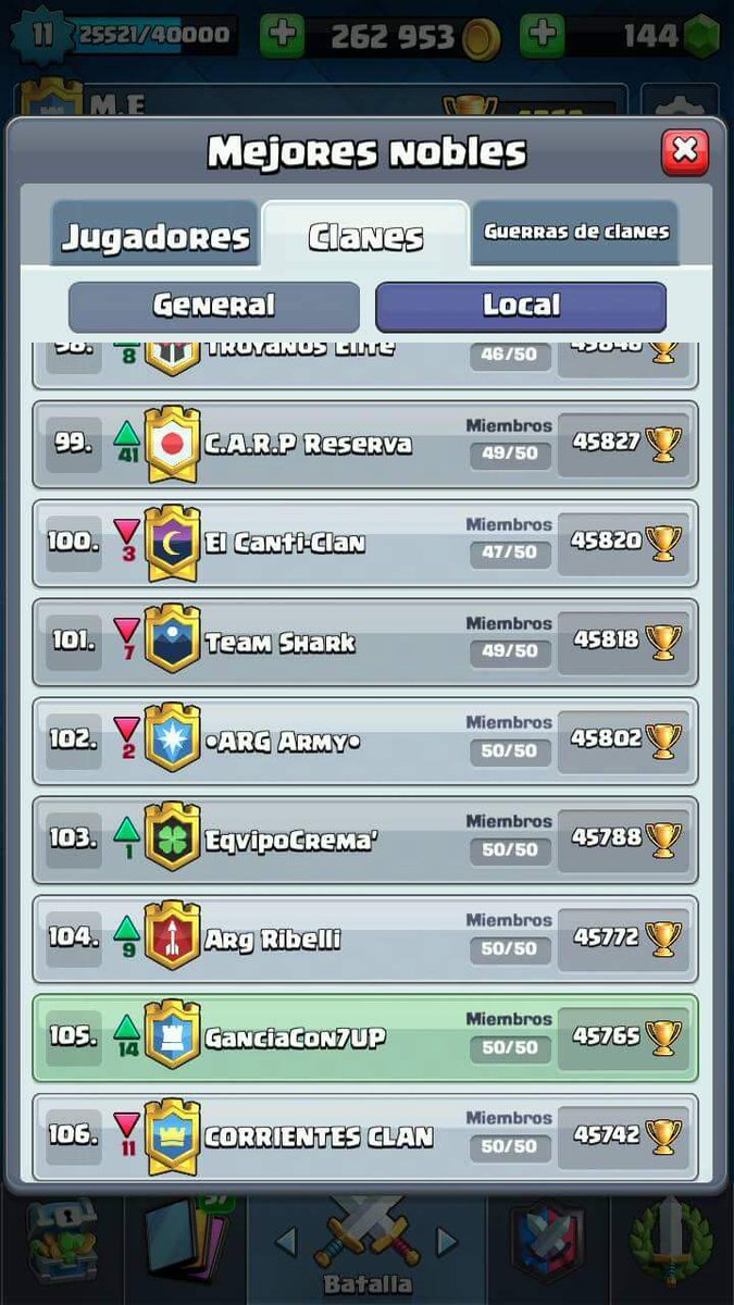 Clan_GCS_CR's tweet photo. Hola amigs💪🔝🇦🇷🏆GanciaConSprite actualmente❤🔝🇦🇷🏆y la cantera G.C.7🔝 https://t.co/h9ebQRUbgr