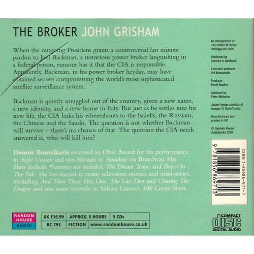 VoltInuOfflclal's tweet photo. ISBN 1856869717 , The Broker Audio CD β Abridged, Audiobook Grisham, John, and Boutsikaris, Dennis #audiobook #AudioDrama #Audiobooks #AudioDCD #Grisham #JohnGrisham #graymountain #thriller #political #USA #books #fiction #Listen #Listening #Listento https://t.co/QwmpJWrqxW https://t.co/xvn4hNrWUr