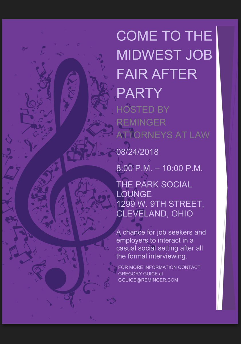 MWBLSA's tweet photo. Join us THIS EVENING for the official MWBLSA Career Fair AFTER PARTY. Job seekers will be able to interact with employers and other job seekers in a casual setting! You do not want to miss this!!
See everyone tonight at The Park Social Lounge!! #MWBLSA https://t.co/SlgjyzedfX