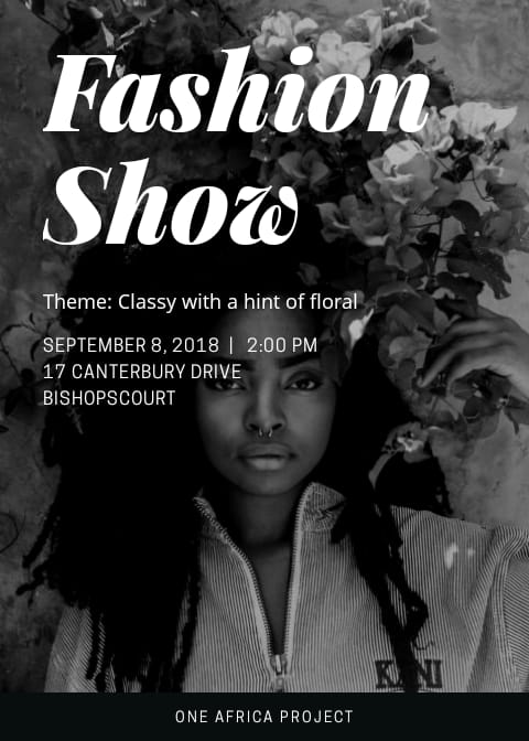 1AfricaProject's tweet photo. COME AND SUPPORT YOUNG AFRICAN DESIGNERS. GET YOUR EARLY BIRD TICKETS AT R80.

TICKETS AT: https://t.co/ylEjZcBwDW https://t.co/2zdqryPQwD