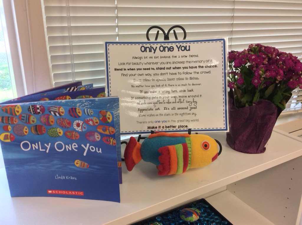 WitterRanchElem's tweet photo. First grade Hawks are taking the message from the wonderful book #OnlyOneYou by Linda Kranz to heart! https://t.co/7a7rPL9Q5g #fishrocks #firstgrade @WitterRanchElem @NatomasUSD #appreciateart #beonthelookoutfornewfriends #findyourownway #standout https://t.co/16q0YG1GYB