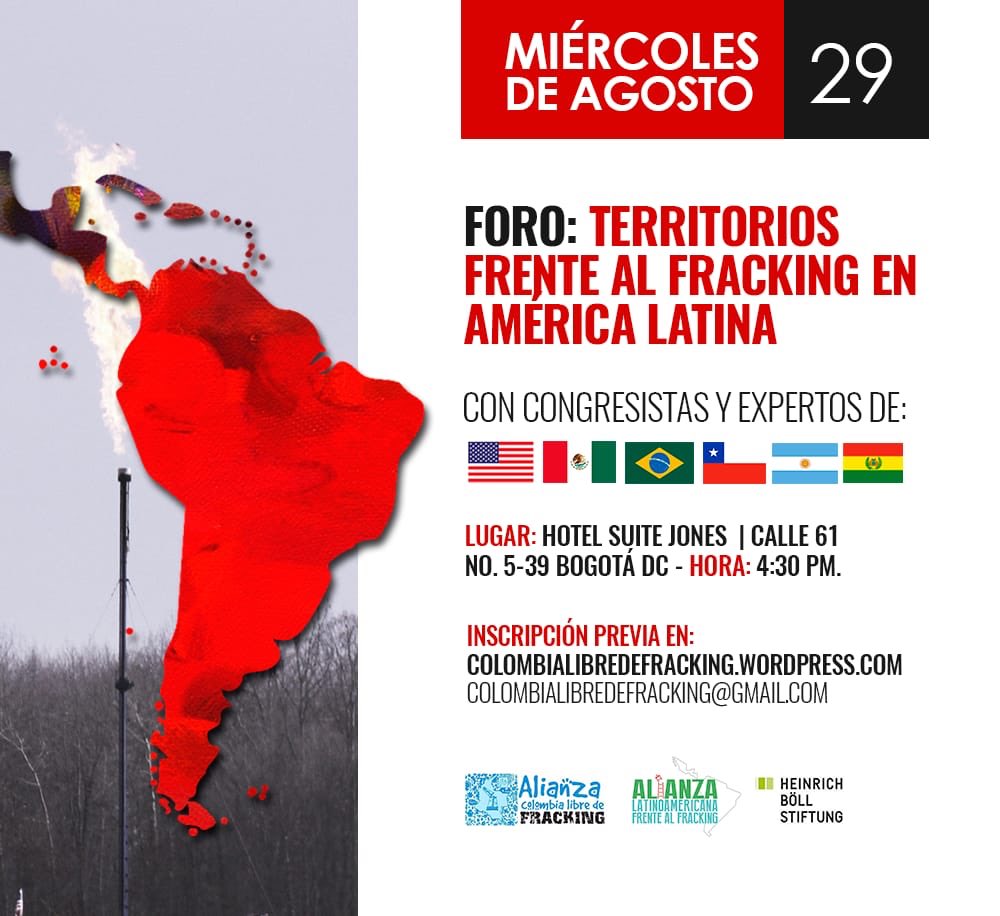 bogota_social's tweet photo. #ColombiaLibreDeFracking
Desde el próximo miércoles 29 de agosto al 1 de septiembre los invitamos a participar en las jornadas de Territorios Frente al Fracking en América Latina💚🌎 ¡En las imágenes encontrarán las actividades programadas! Los esperamos https://t.co/eVrzP1ecMi